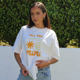 Orange Graphic Oversized Tee